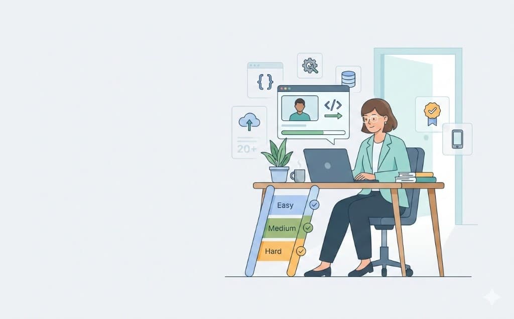 Practice with real interview topics